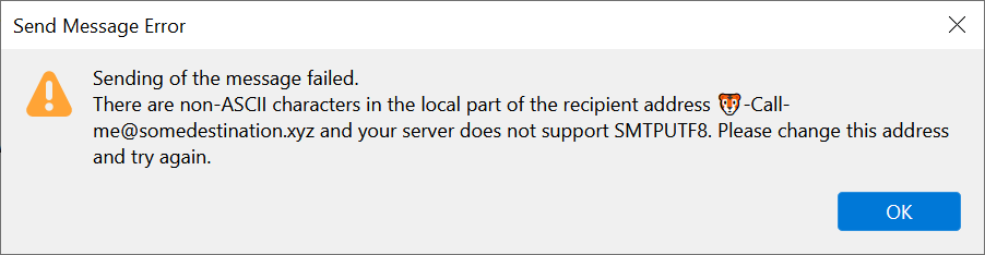SMTP-UTF8 requirement
